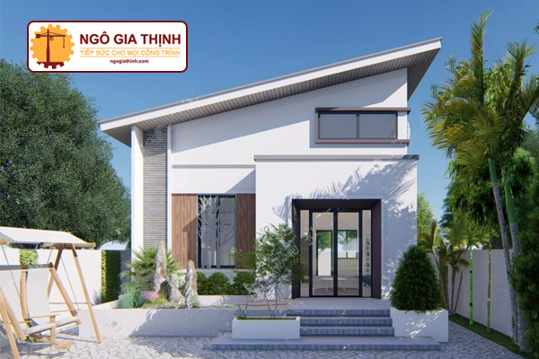 Kiểu mái lệch sáng tạo – điểm nhấn cá tính cho nhà cấp 4 năm 2025